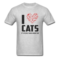 I Love Cats T-Shirt - heather gray