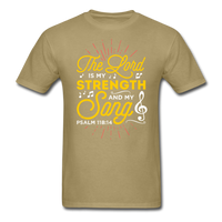 The Lord is my Strength T-Shirt - khaki