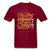 The Lord is my Strength T-Shirt - burgundy