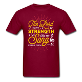 The Lord is my Strength T-Shirt - burgundy