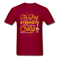The Lord is my Strength T-Shirt - dark red