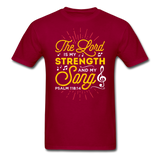 The Lord is my Strength T-Shirt - dark red