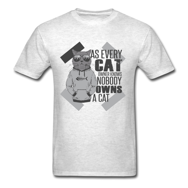 Nobody Owns a Cat T-Shirt - light heather gray