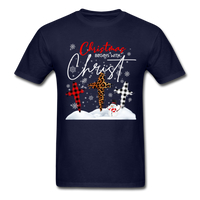 Christmas Begins with Christ T-Shirt - navy