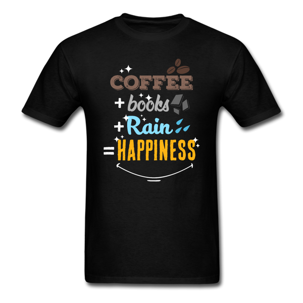 Coffee Books and Rain T-Shirt - black