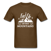 Faith Can Move Mountains T-Shirt - brown