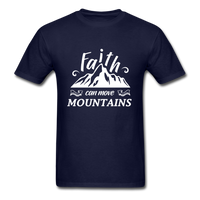 Faith Can Move Mountains T-Shirt - navy