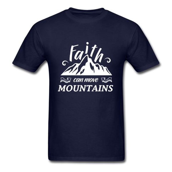 Faith Can Move Mountains T-Shirt - navy