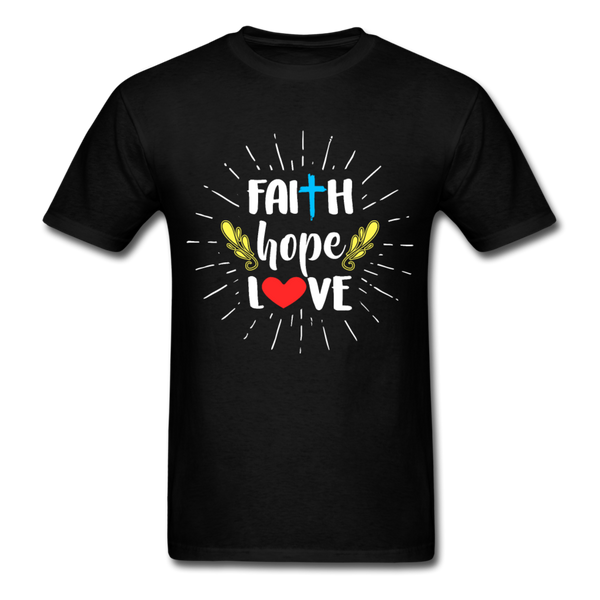 Faith Hope Love T-Shirt - black