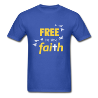 Free in my Faith T-Shirt - royal blue