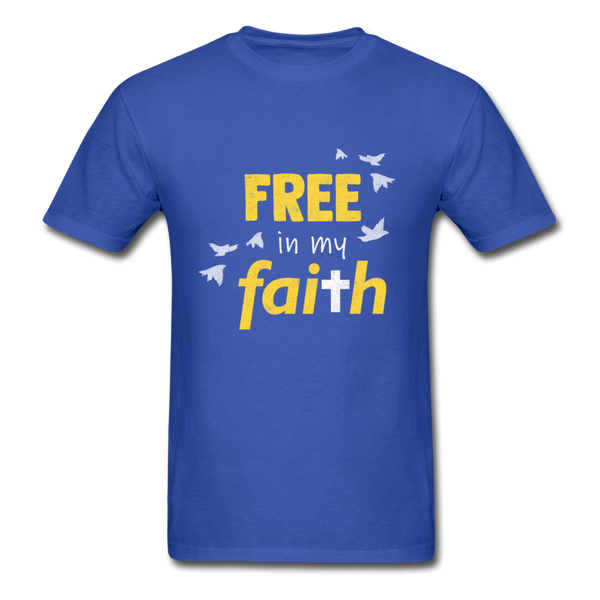 Free in my Faith T-Shirt - royal blue