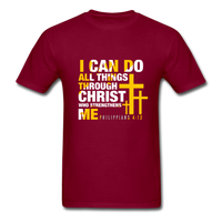 I Can Do All Things T-Shirt - burgundy