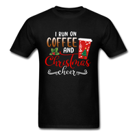 Coffee and Christmas Cheer T-Shirt - black