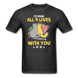 All 9 Lives T-Shirt - heather black