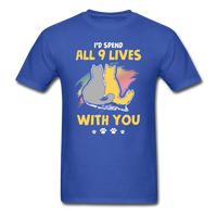 All 9 Lives T-Shirt - royal blue