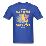 All 9 Lives T-Shirt - royal blue