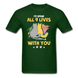 All 9 Lives T-Shirt - forest green