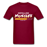 Installing Muscles T-Shirt - burgundy