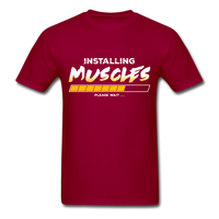 Installing Muscles T-Shirt - dark red