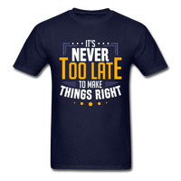 Never Too Late T-Shirt - navy