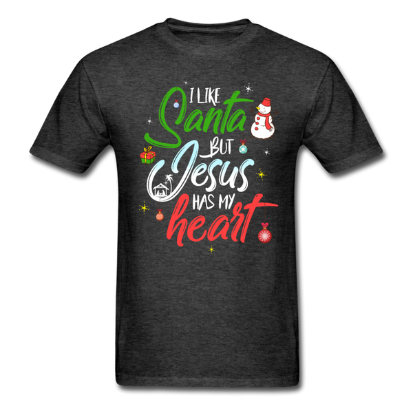 Santa and Jesus T-Shirt - heather black