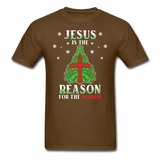 Jesus is the Reason for the Season T-Shirt - brown