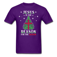 Jesus is the Reason for the Season T-Shirt - purple