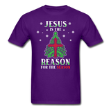 Jesus is the Reason for the Season T-Shirt - purple