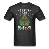 Jesus is the Reason for the Season T-Shirt - heather black