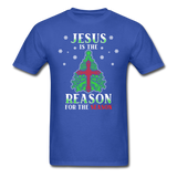 Jesus is the Reason for the Season T-Shirt - royal blue