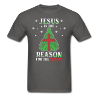 Jesus is the Reason for the Season T-Shirt - charcoal