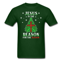Jesus is the Reason for the Season T-Shirt - forest green