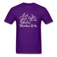 Let Your LIght Shine T-Shirt - purple