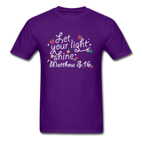 Let Your LIght Shine T-Shirt - purple