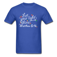 Let Your LIght Shine T-Shirt - royal blue