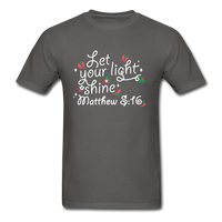 Let Your LIght Shine T-Shirt - charcoal