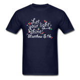 Let Your LIght Shine T-Shirt - navy