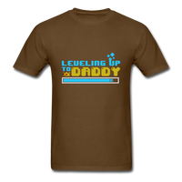 Leveling Up to Daddy T-Shirt - brown