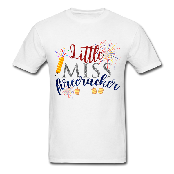 Little Miss Firecracker T-Shirt - white