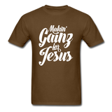 Makin' Gainz for Jesus T-Shirt - brown