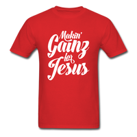 Makin' Gainz for Jesus T-Shirt - red
