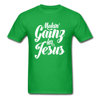 Makin' Gainz for Jesus T-Shirt - bright green