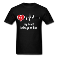 My Heart Belongs to Him T-Shirt - black