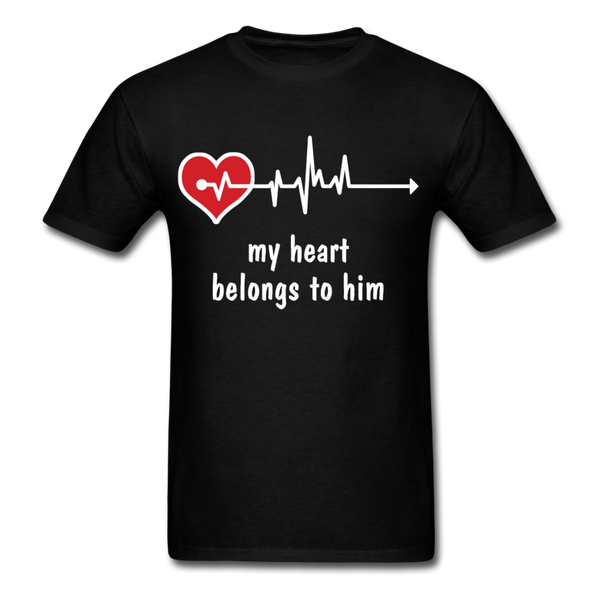 My Heart Belongs to Him T-Shirt - black