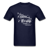 If the Stars Were Made to Worship T-Shirt - navy