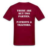 Patriots & Traitors T-Shirt - burgundy