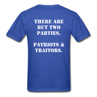 Patriots & Traitors T-Shirt - royal blue