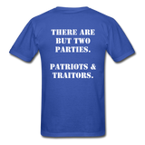 Patriots & Traitors T-Shirt - royal blue