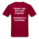 Patriots & Traitors T-Shirt - dark red