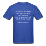 Nation Divided T-Shirt - royal blue